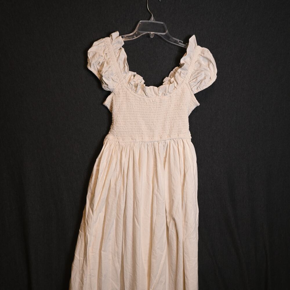 NEW Free People Women's XL Milkmaid Cottagecore Ruffles White Maxi Dress NWT
